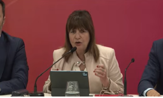 Mirá en vivo los anuncios de Patricia Bullrich