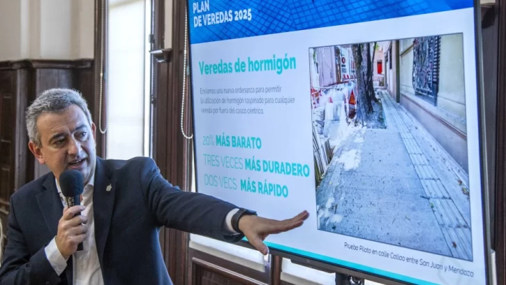 El intendente presentó un plan intensivo de reparaciones de veredas con nuevos materiales