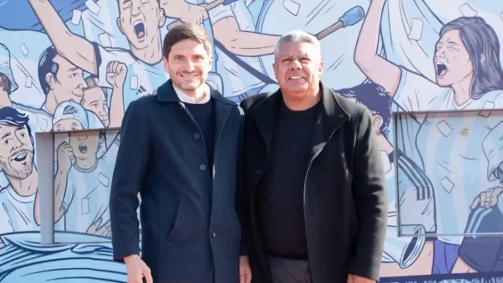 Encuentro amistoso: Pullaro se reunió con Chiqui Tapia en el predio de la AFA