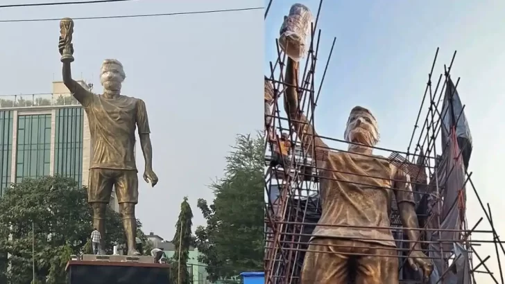 India inaugura la estatua de Messi más grande del mundo