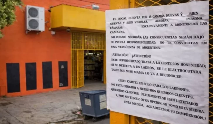 Supermercado amenaza con electrocutar a ladrones: “Ni su mamá lo va a reconocer” Supermercado amenaza con electrocutar a ladrones: “Ni su mamá lo va a reconocer”